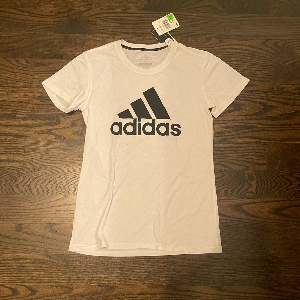 White adidas tee